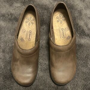 Dr. Scholl's Brown Slip-On Clogs